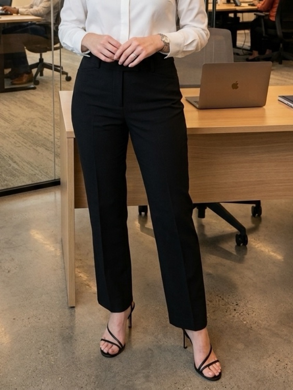 💕 Black Straight-Leg Women's Trousers ✨